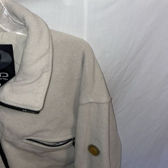 Liquid Snowboarding Men’s Fleece Jacket Size Large Beige Outdoors Athleisure - Picture 4 of 12